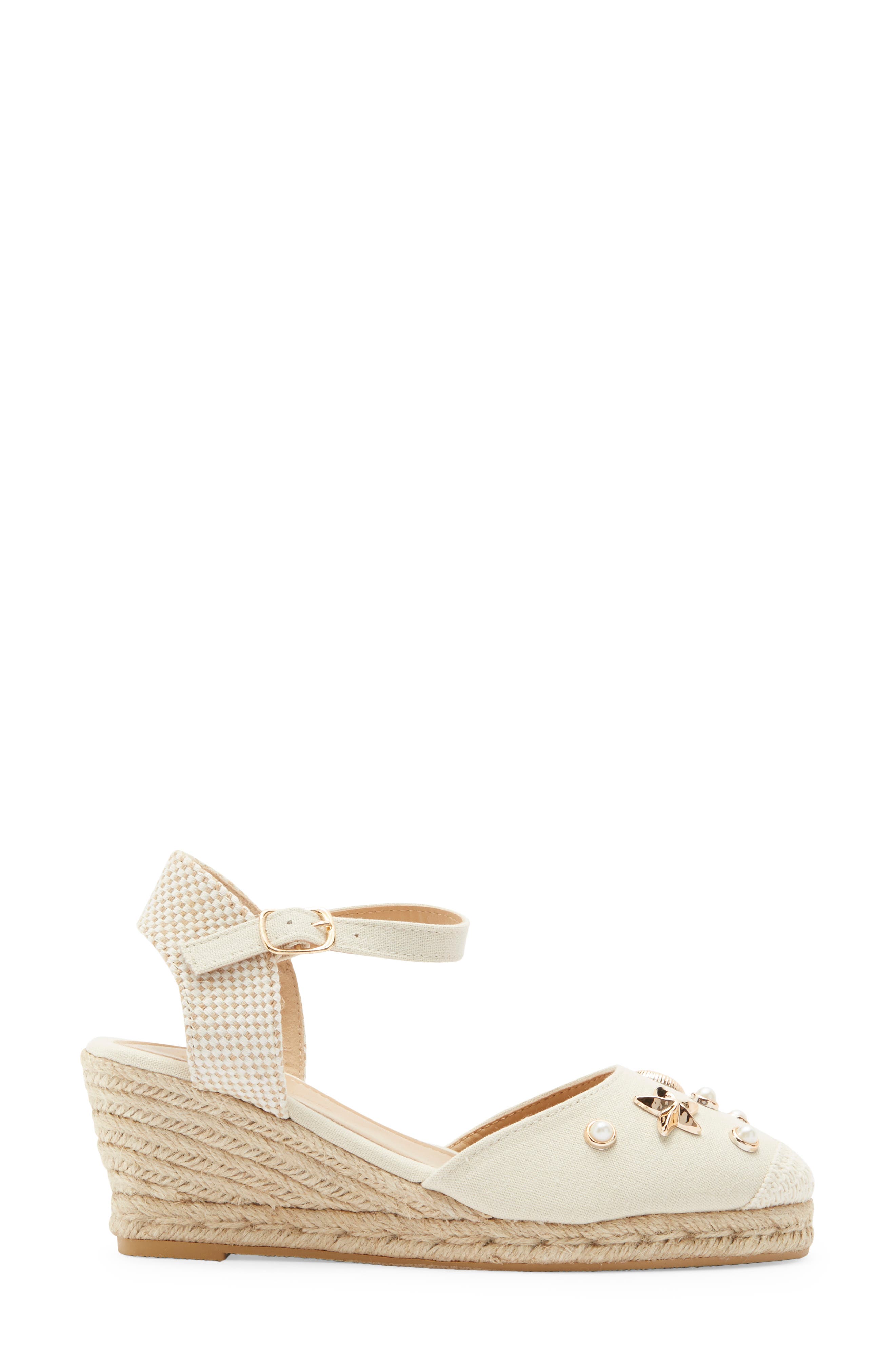 Josie Espadrille Wedge Pump, Alternate, color, CREAM