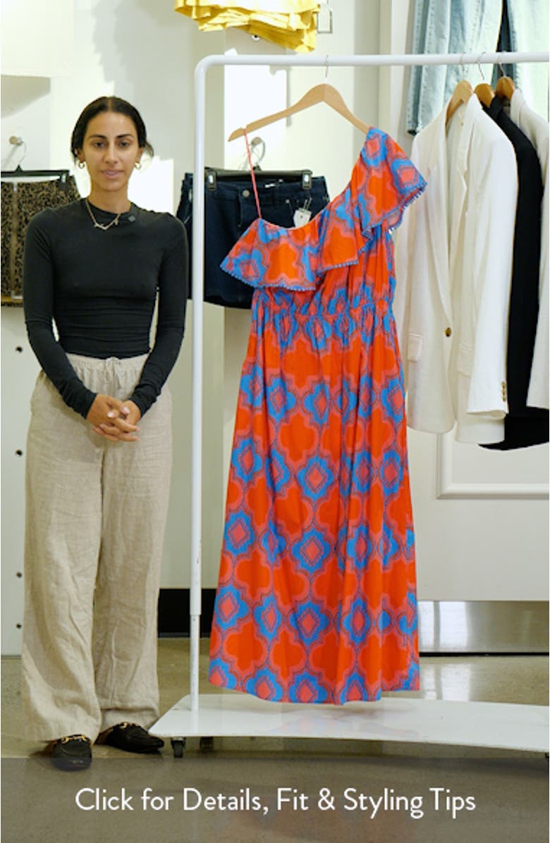 Devany Suraya One-Shoulder Cotton Maxi Dress, sales video thumbnail