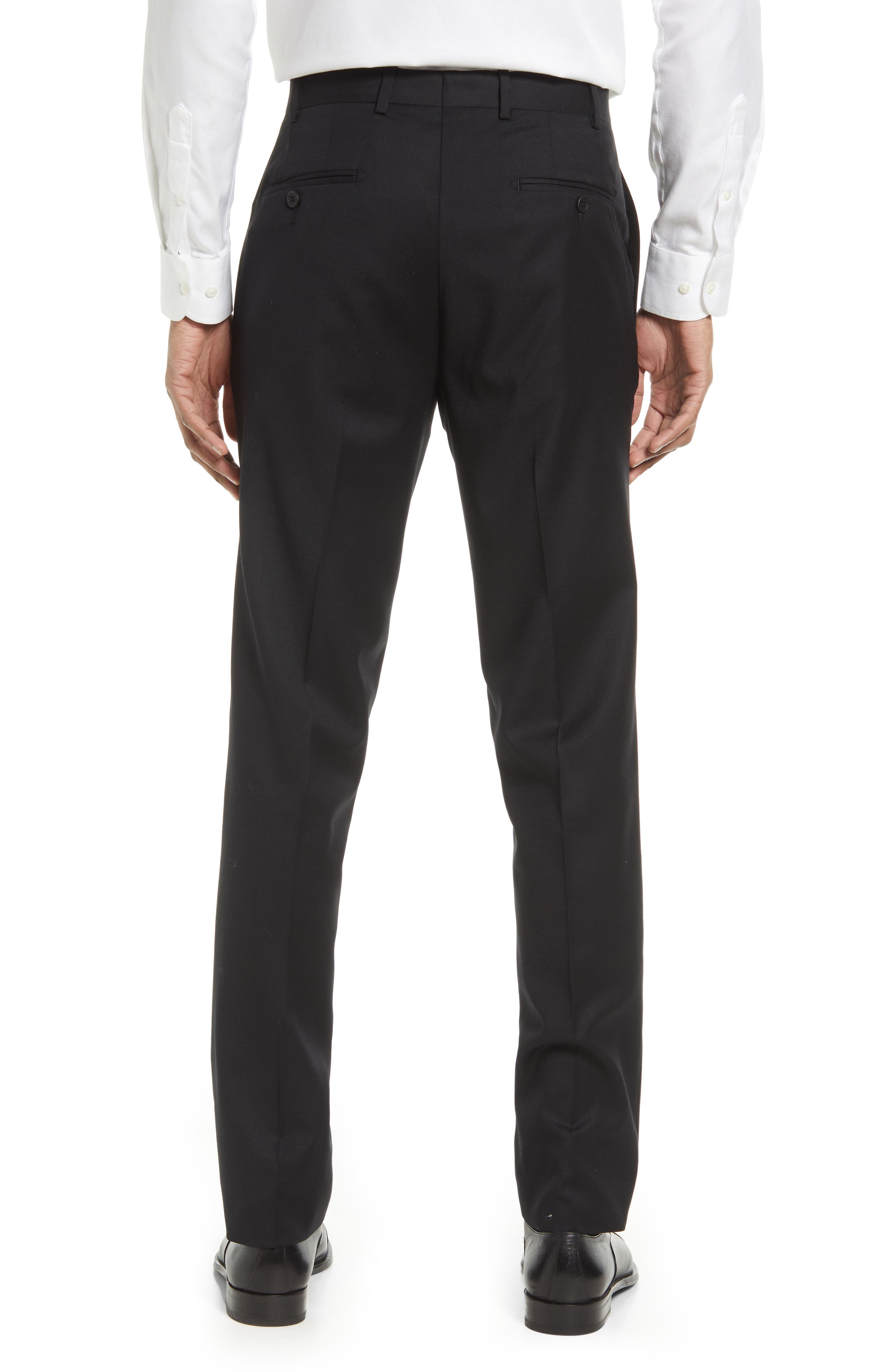 Flat Front Stretch Wool Trousers - image 2
