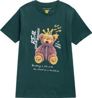 DENIM AND FLOWER Kids' King Teddy Bear Graphic T-Shirt