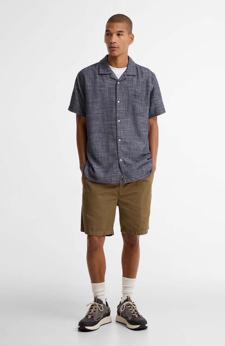 Barbour Bowston Slub Camp Shirt, Alternate, color, Dark Navy