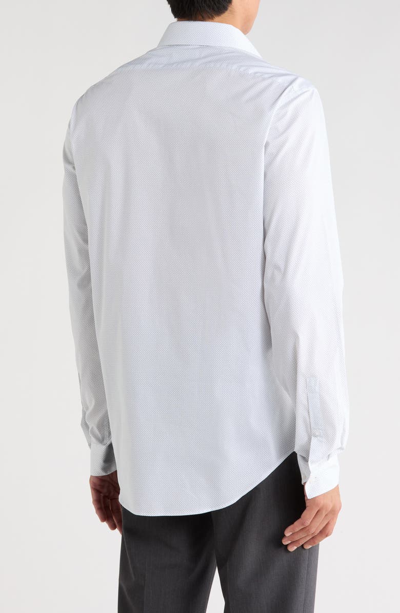 Calvin Klein Slim Fit All-Season Stretch Dress Shirt, Alternate, color, Forest