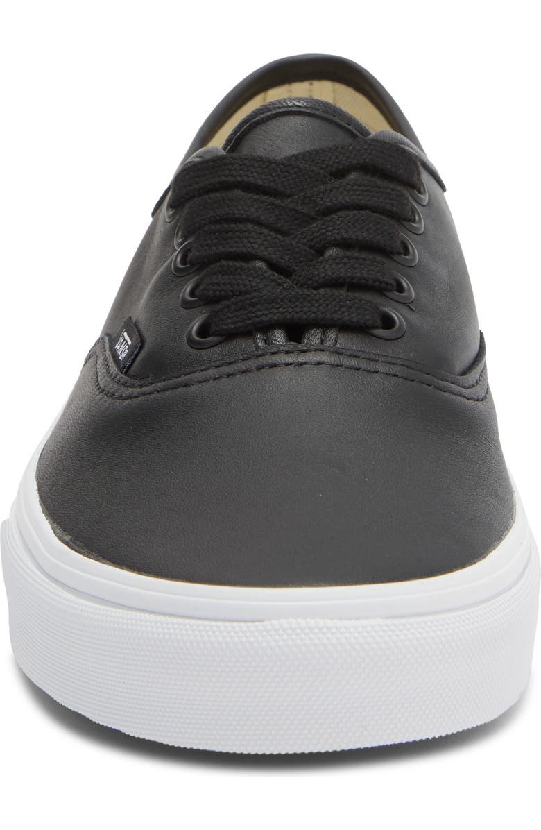 Vans Authentic Leather Sneaker, Alternate, color, Leather Black/True White