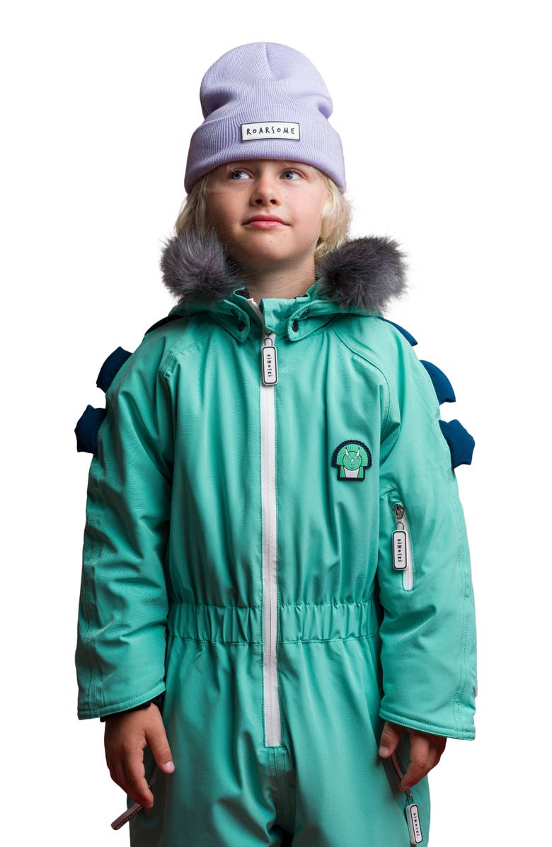 Roarsome Spike the Dinosaur Ski Suit, Alternate, color, Green