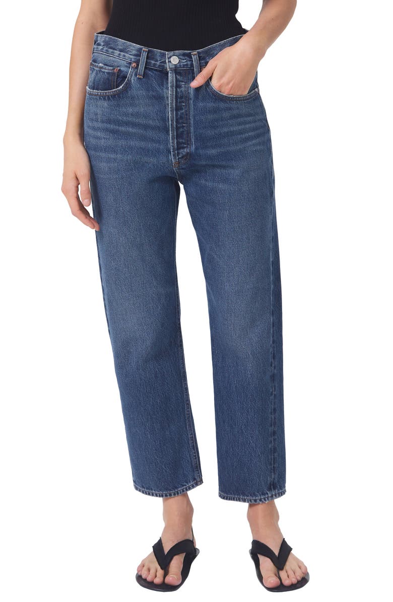AGOLDE '90s Crop Relaxed Organic Cotton Jeans, Main, color, 