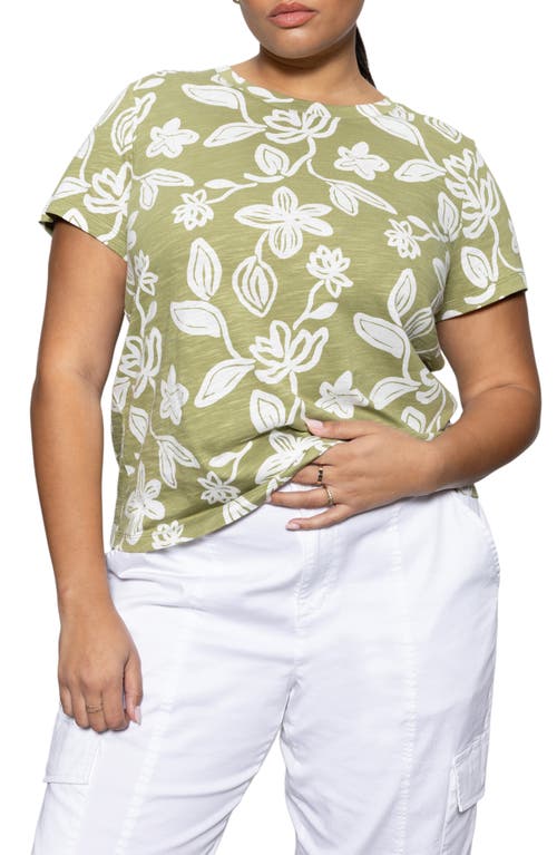 Sanctuary The Perfect Geo Print Cotton Blend Knit Top