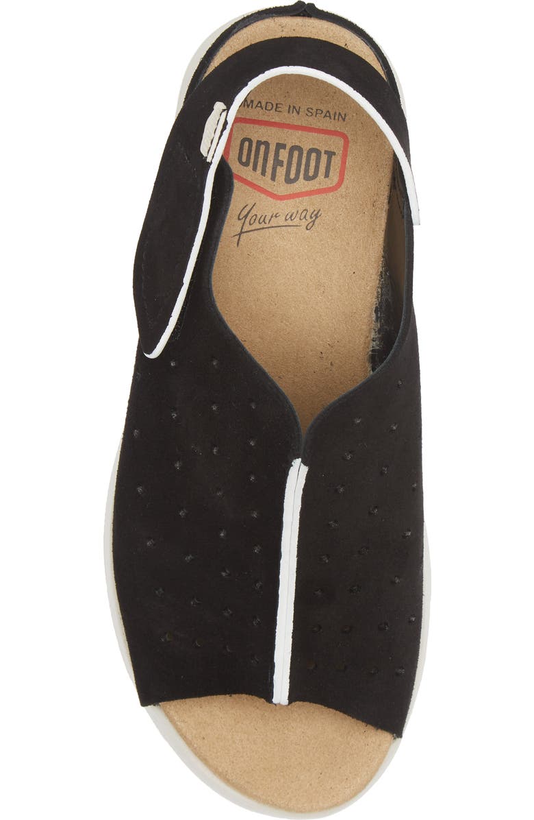 On Foot Slingback Wedge Sandal, Alternate, color,