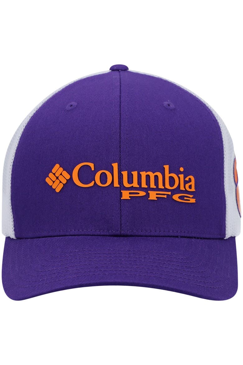 Men's Columbia Purple Clemson Tigers PFG Snapback Adjustable Hat, Alternate, color, Purple