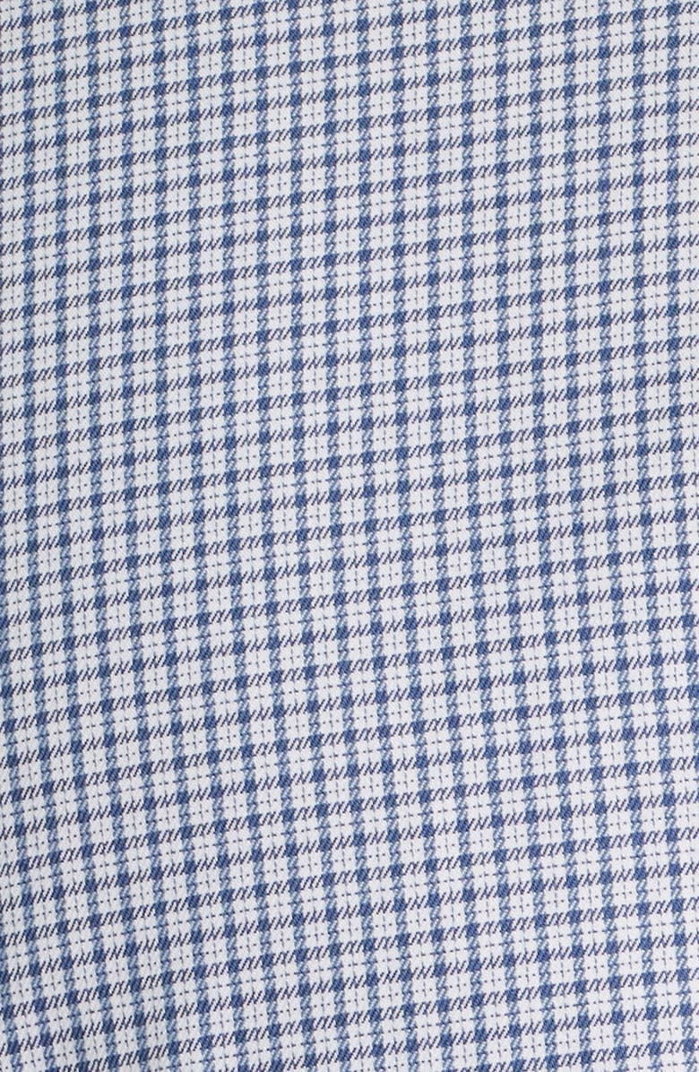 Peter Millar Jackson Crown Lite Microcheck Performance Twill Button-Up Shirt, Alternate, color, Blue Haze