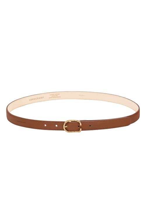 Longchamp Women's Le Foulonné Leather Ladies' Belt In Brown