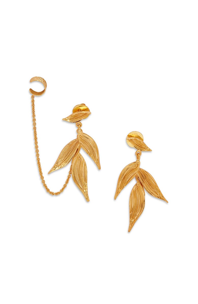 Dhwani Bansal ISARO MINI EARRINGS, Alternate, color, White Rhodium Plated