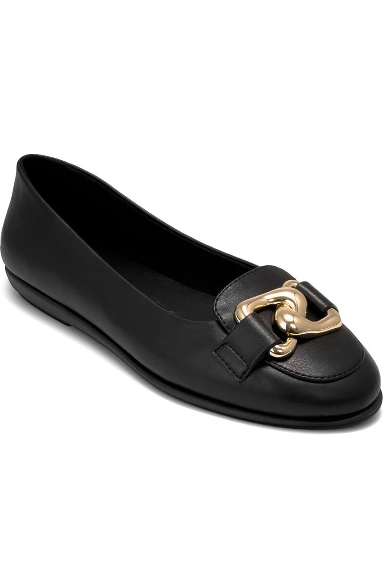 Aerosoles Bell Ballet Flat - Wide Width Available, Main, color, Black/ Gold