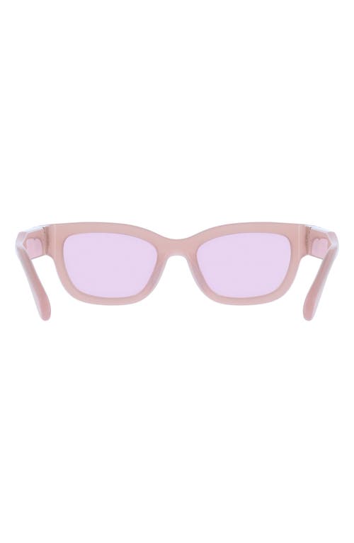 Ferragamo Gancino Rectangle Acetate Sunglasses In Opaline Rose