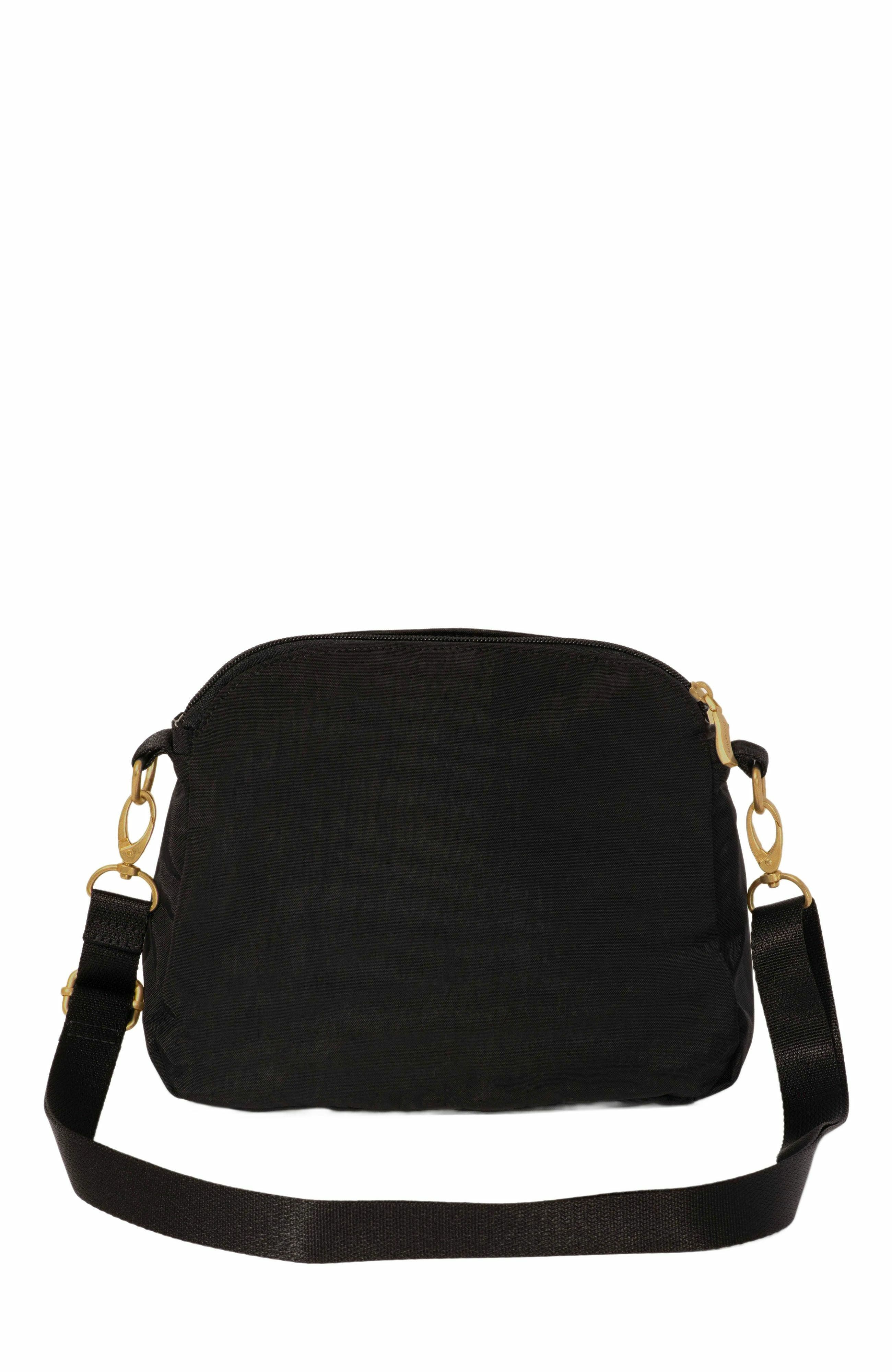 BAGGALLINI Coastal Flip Lock Crossbody Bag, Alternate, color, Black With Gold Hardware