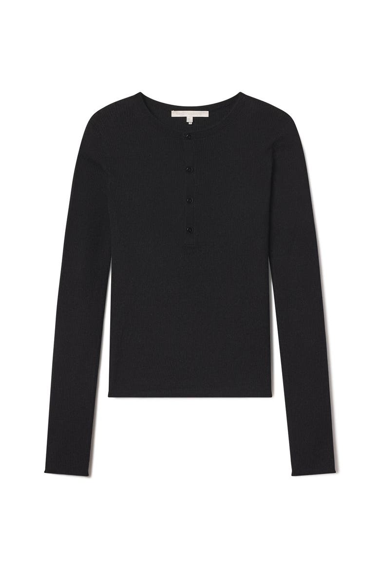 Marlowe Cashmere Henley, Alternate, color, Black