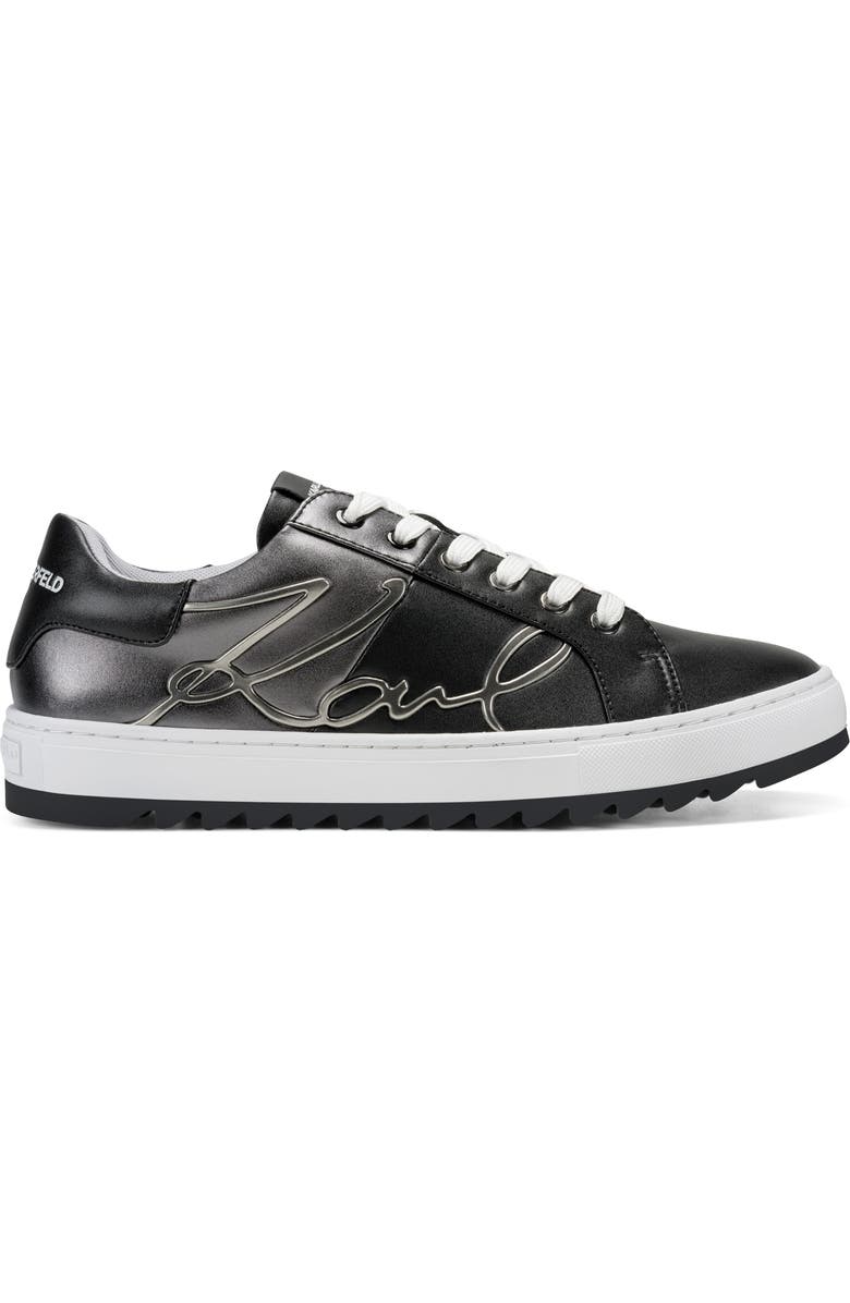KARL LAGERFELD PARIS Matho Colorblock Sneaker, Alternate, color, Black/ Gunmetal