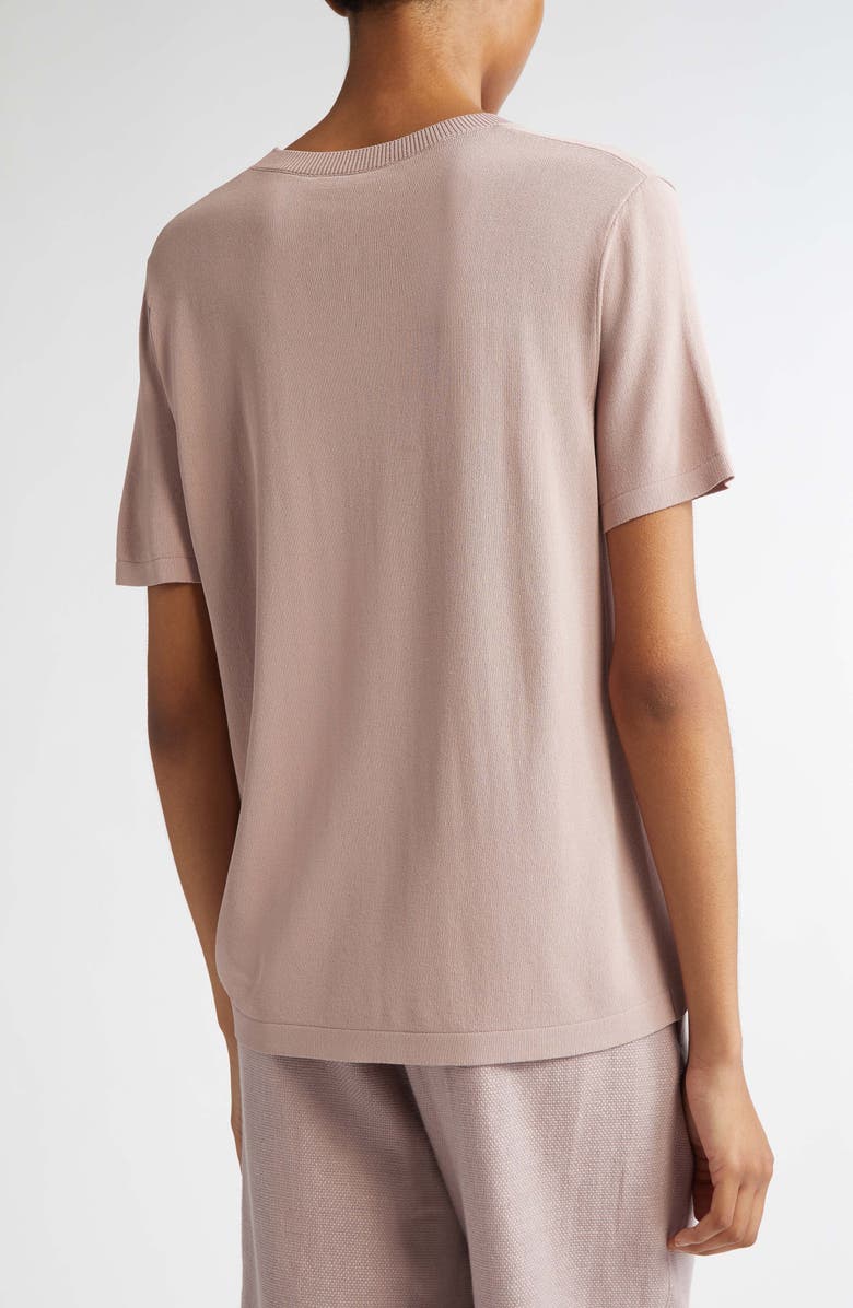 Max Mara Betel Short Sleeve Sweater, Alternate, color, Pink