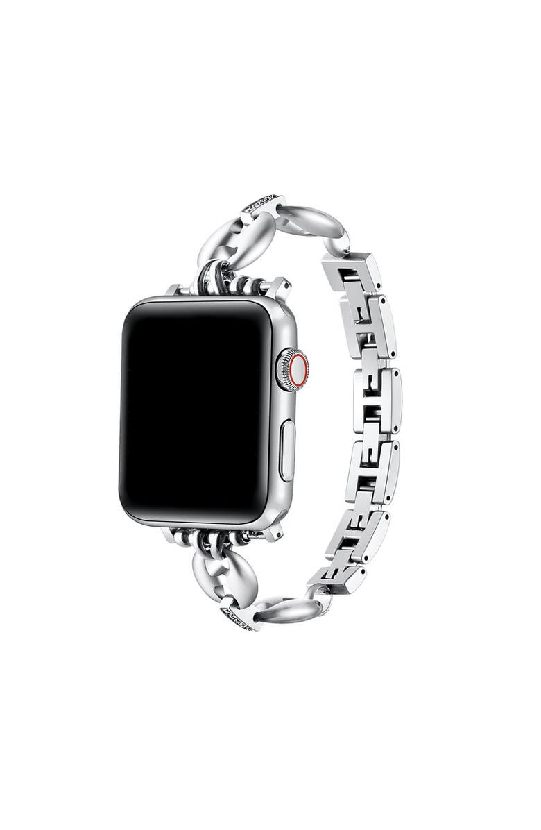 Posh Tech Poppy Rhinestone Band for Apple Watch, Main, color, Silver