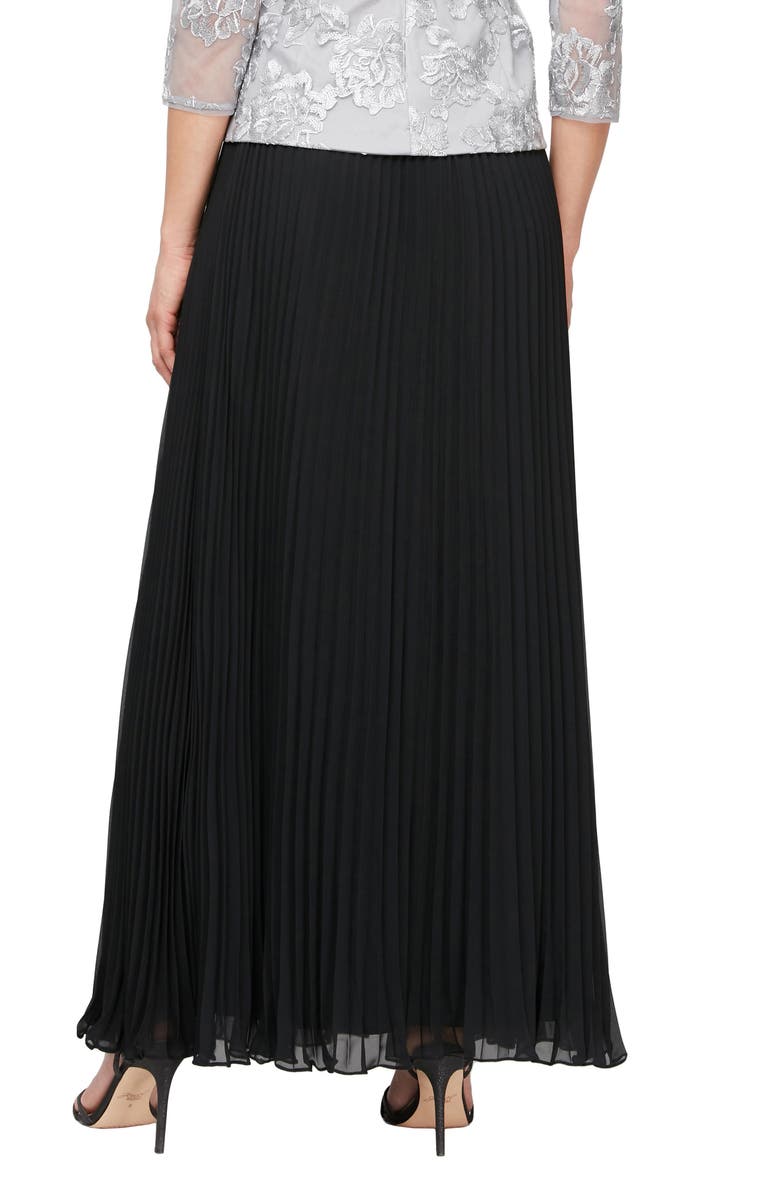 Alex Evenings Pleated Chiffon Skirt, Alternate, color, 