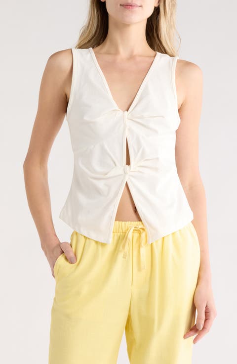 Front Tie Flyaway Top