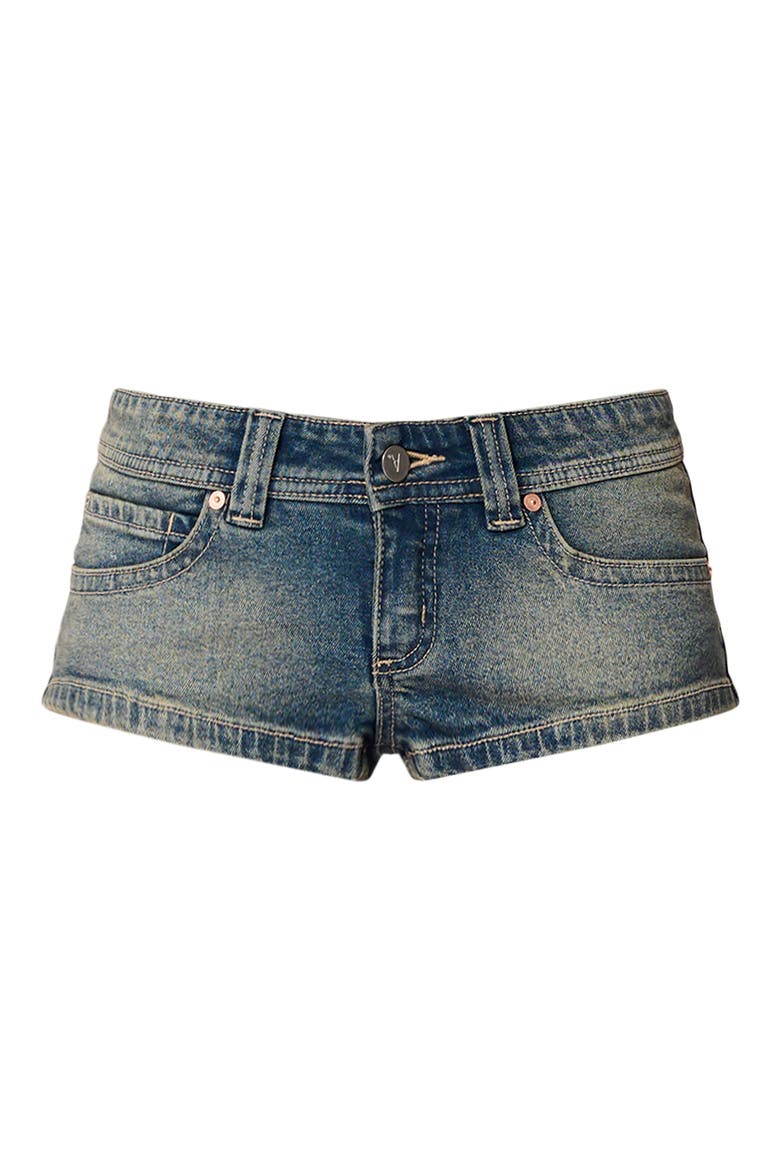 Denim Mini Shorts, Alternate, color, ZAHLI