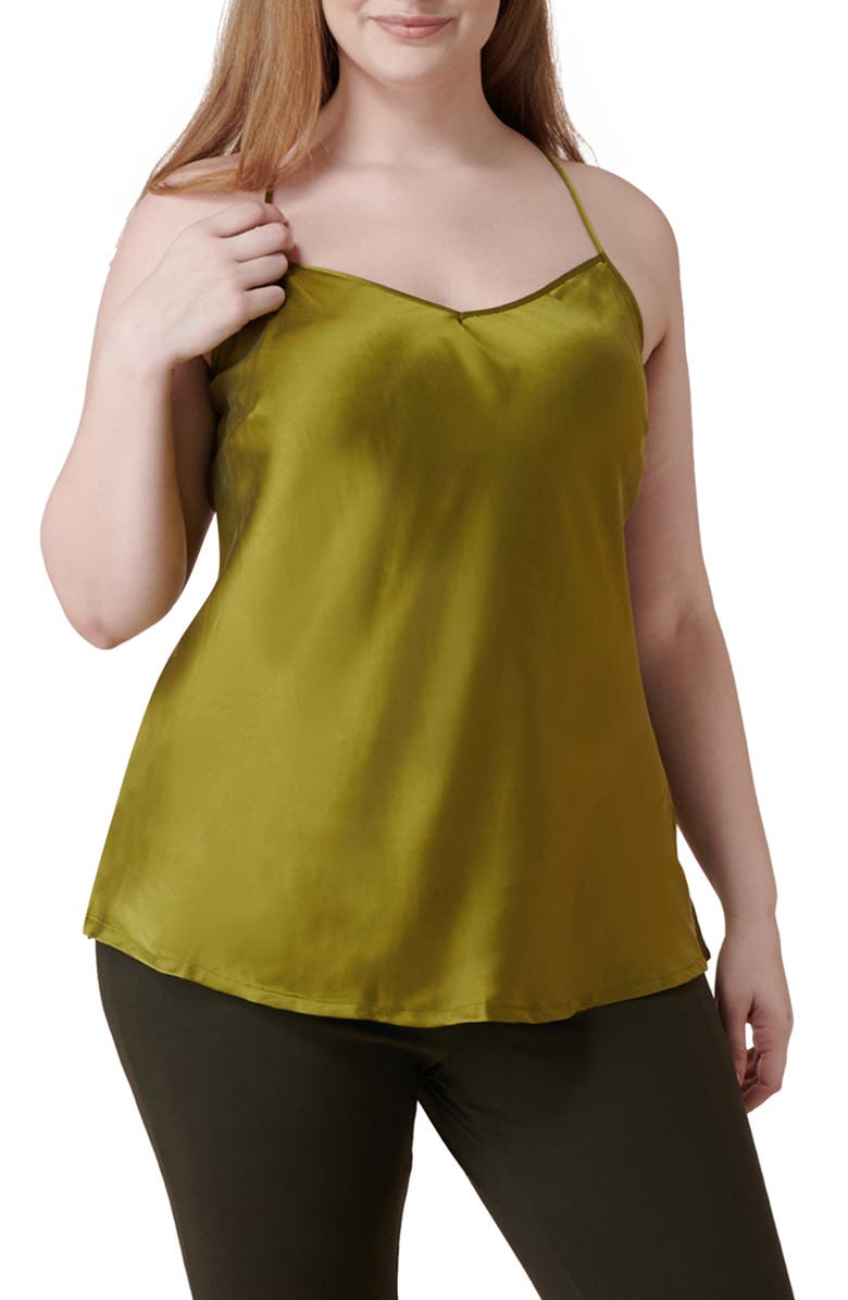 Marée Pour Toi Silk Charmeuse Tank, Main, color,