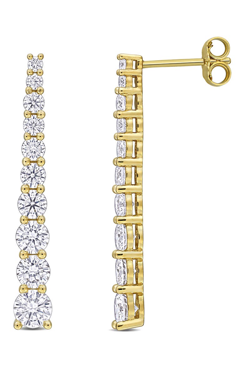Lab Grown Moissanite Graduated Drop Earrings, Main, color, WHITE