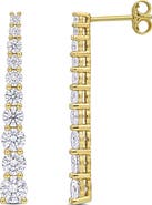 DELMAR Lab Grown Moissanite Graduated Drop Earrings