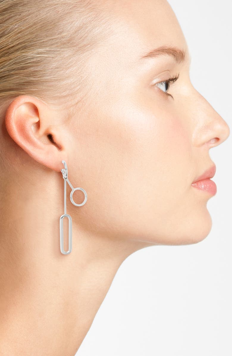 Halogen<sup>®</sup> Geo Linear Drop Earrings, Alternate, color,