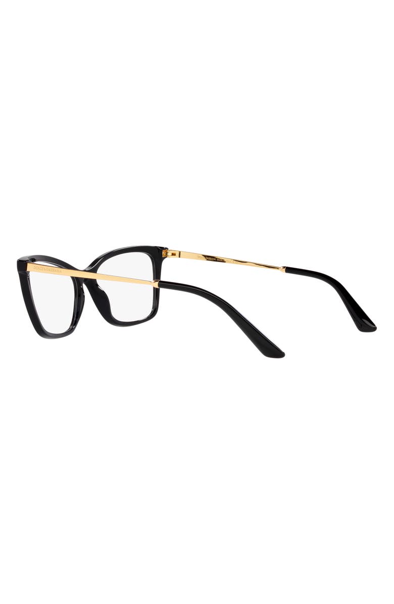 Dolce&Gabbana 56mm Rectangular Optical Glasses, Alternate, color, 
