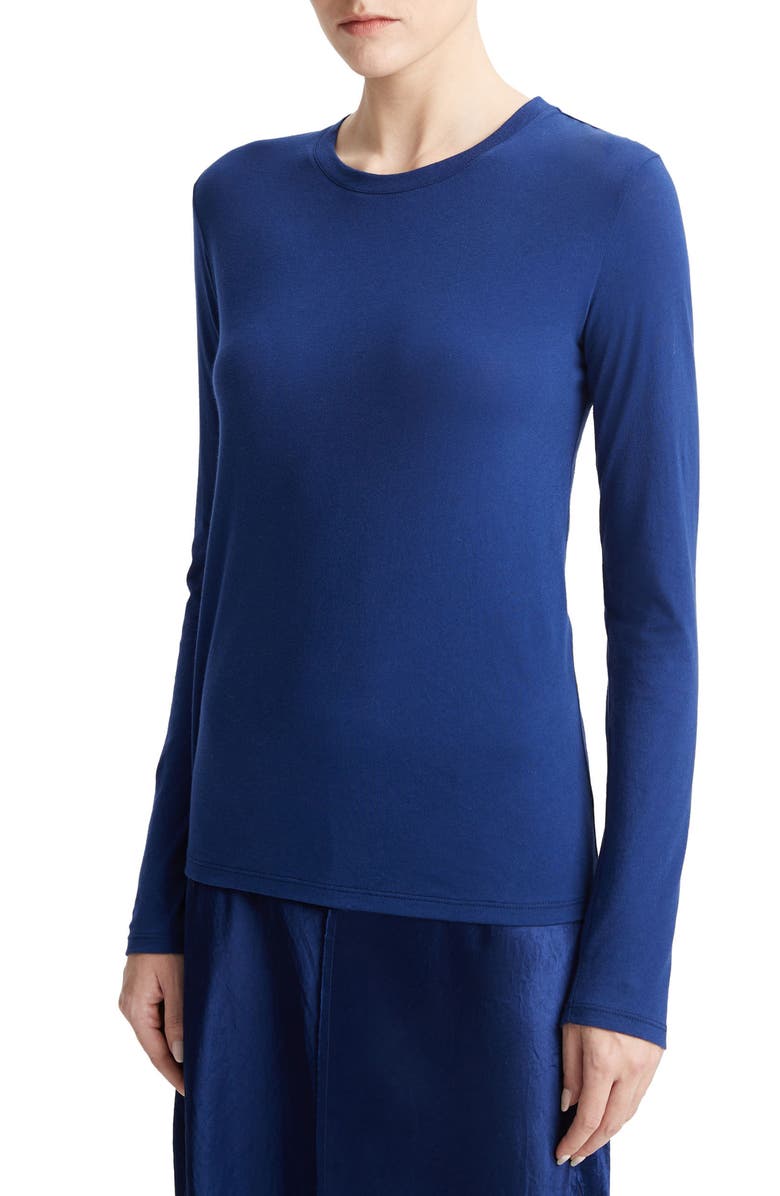 Vince Essential Long Sleeve Pima Cotton T-Shirt, Alternate, color, 