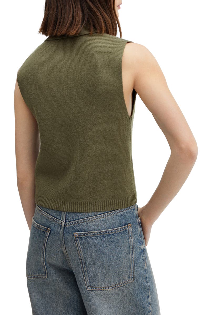MANGO Button Placket Sweater Vest, Alternate, color,