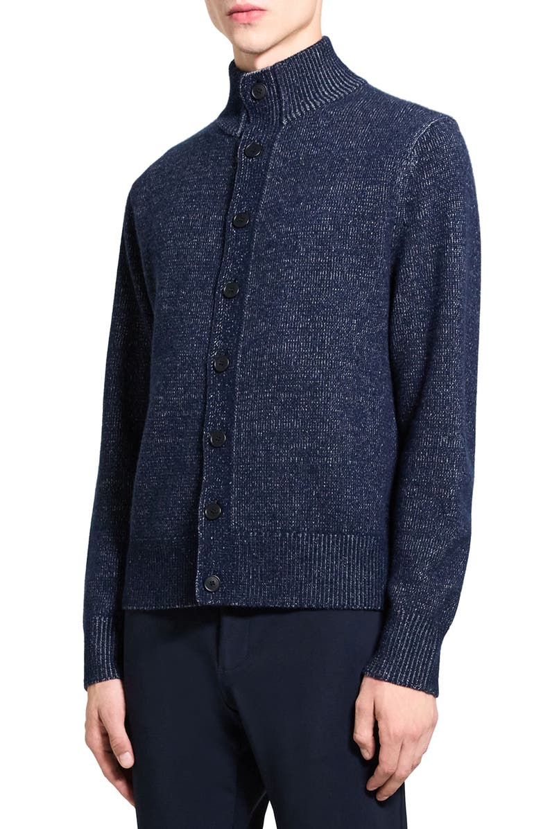 Theory Wilfred Wool & Cashmere Cardigan, Alternate, color, Baltic/ Pebble Heather