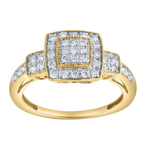 Lunaris 0.45 Ct 10K Gold Diamond Ring