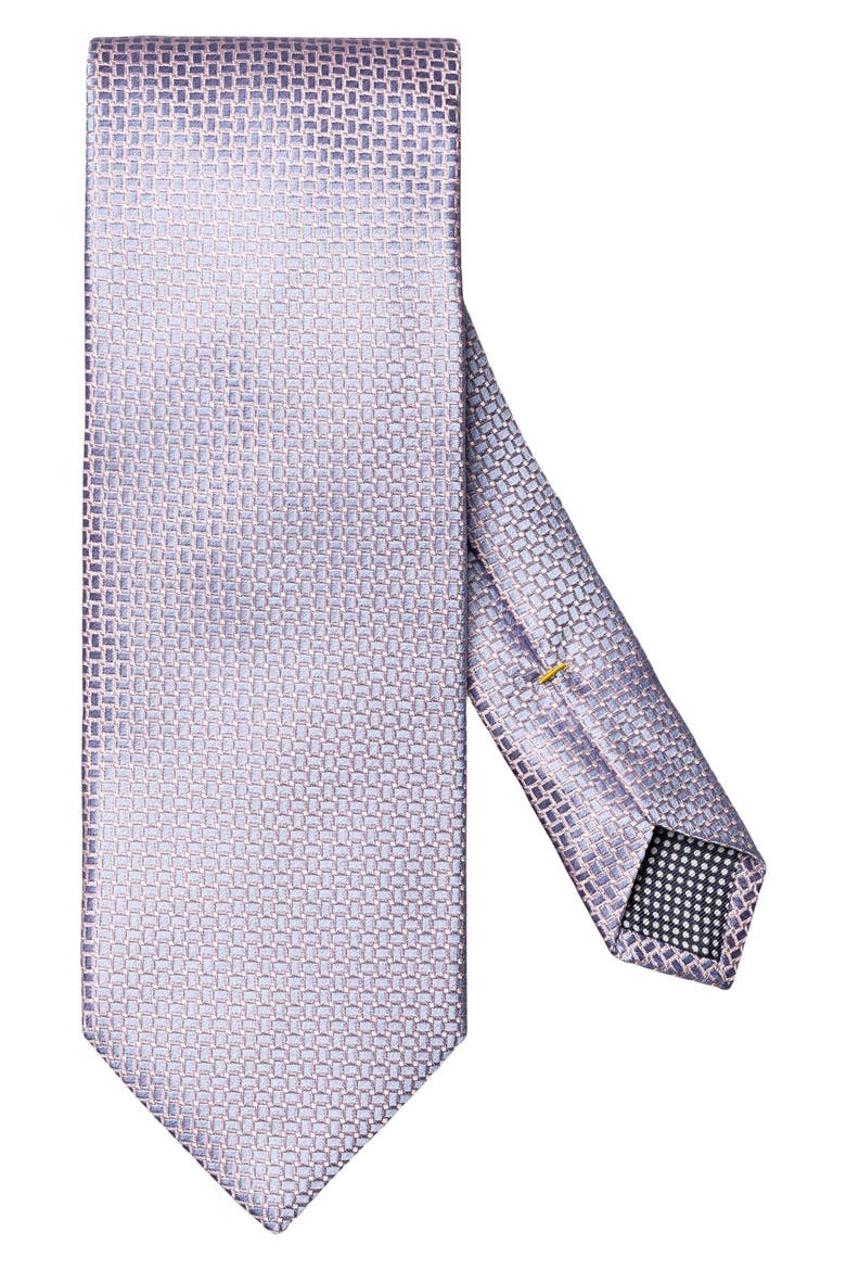 Geometric Jacquard Silk Tie, Main, color, MEDIUM PINK