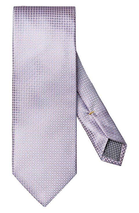 Geometric Jacquard Silk Tie