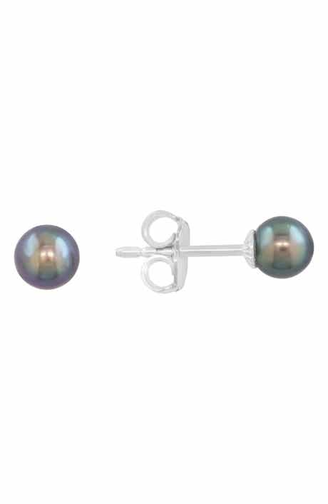EFFY Black Freshwater Pearl Stud Earrings