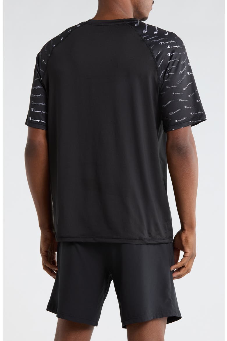 Raglan Sleeve Rashguard Top, Alternate, color, BLACK