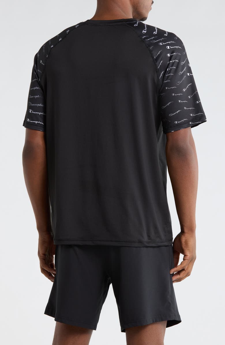 Champion Raglan Sleeve Rashguard Top, Alternate, color, Black
