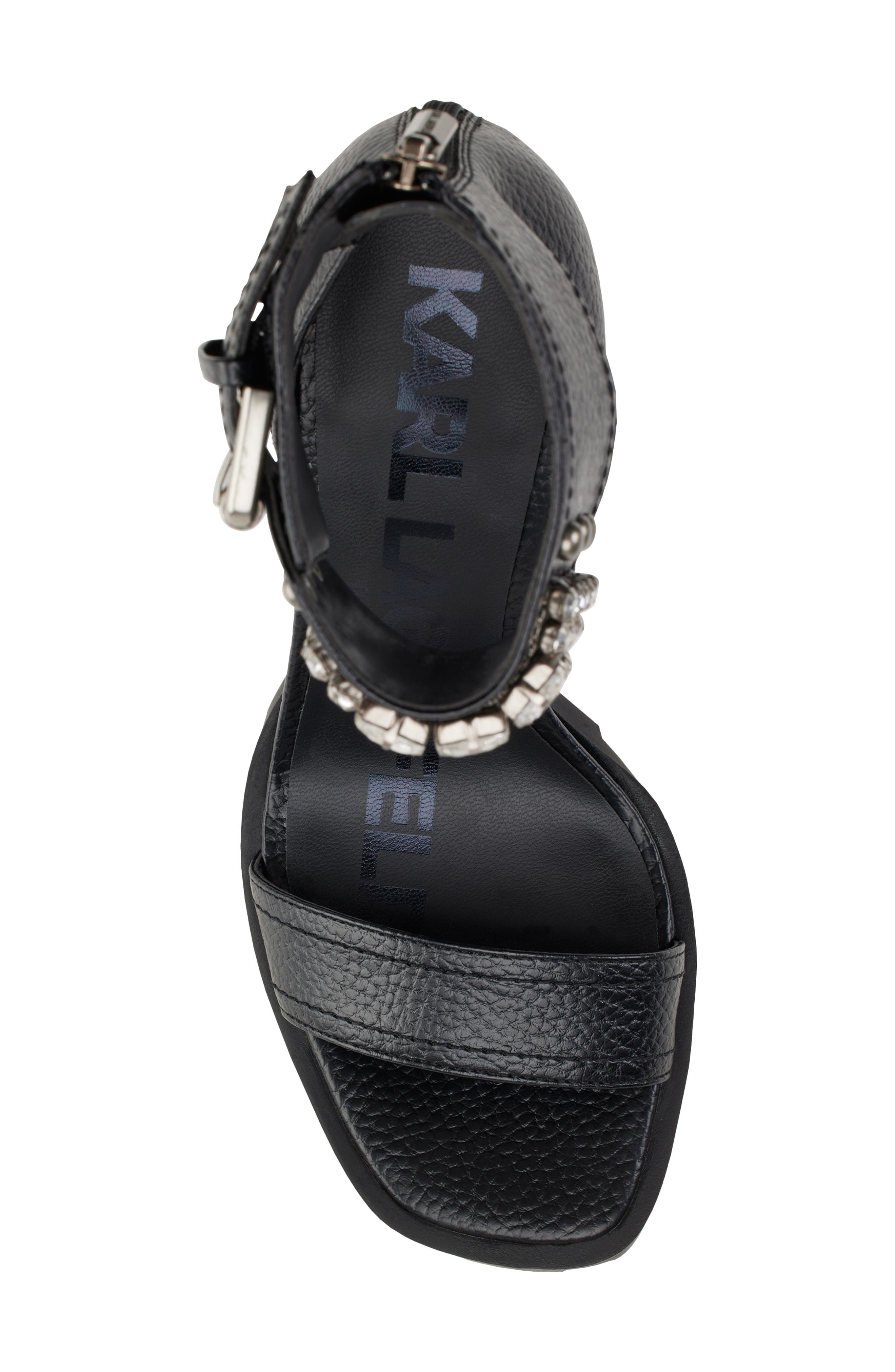 KARL LAGERFELD PARIS Malinda Ankle Cuff Sandal, Alternate, color, Black