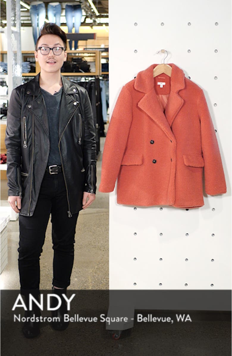 Textured Double Breasted Coat, sales video thumbnail