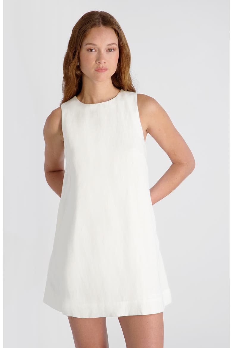 Copper Sleeveless Shift Minidress, Alternate, color, SUMMER WHITE