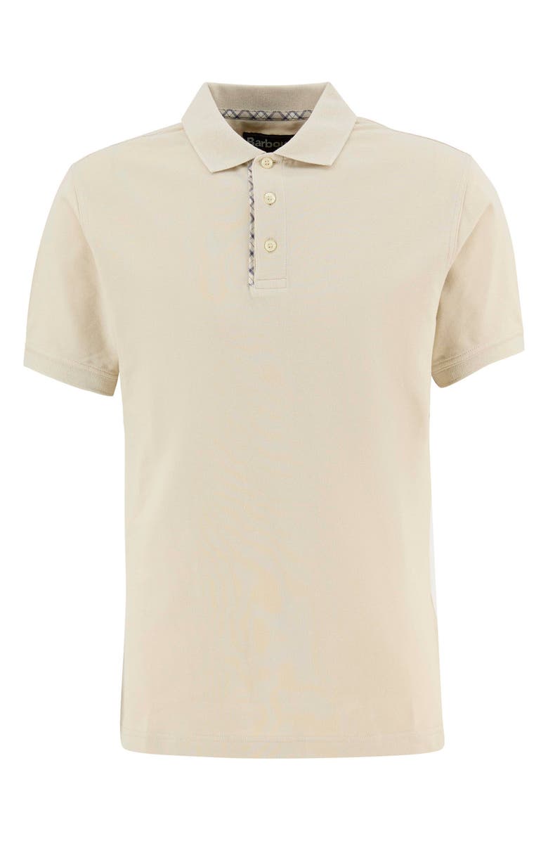 Barbour Reston Tailored Fit Tartan Trim Cotton Piqué Polo, Alternate, color, Mist