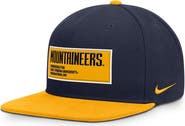 Nike Men's Nike Navy/Gold West Virginia Mountaineers 2025 On-Field Patch Pro Dri-FIT Snapback Hat