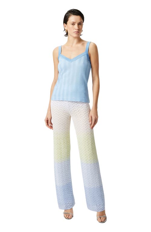 Missoni Straight Trousers In Gradient Chevron Viscose In Multi