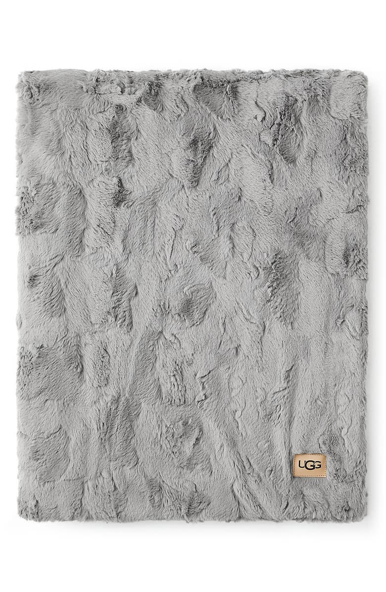 UGG<sup>®</sup> Olivia Faux Fur Throw Blanket, Main, color, 