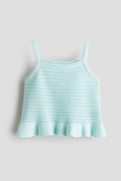 Cotton-knit Strappy Top