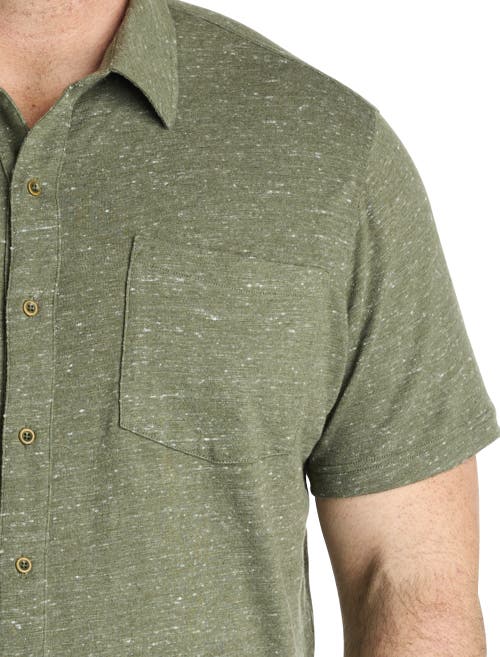 Lucky Brand Jeans Big & Tall Knit Sport Shirt In Thyme