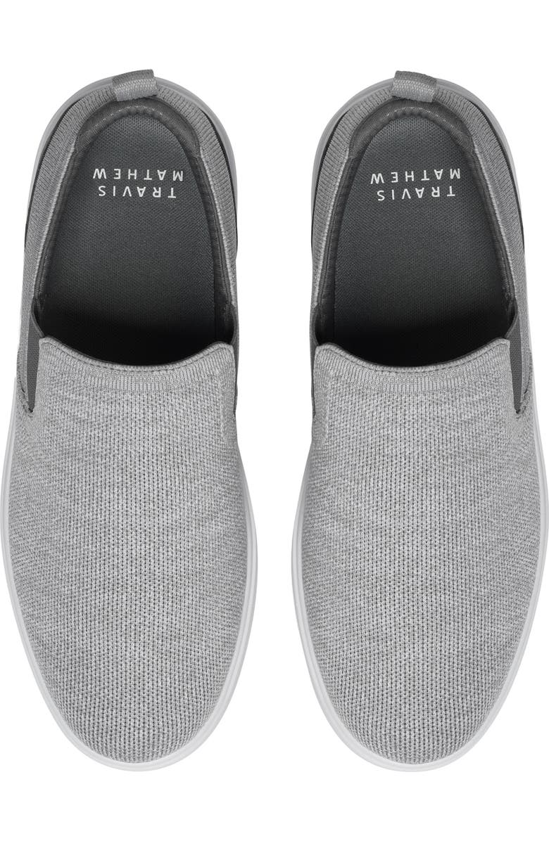 TravisMathew The Modern Knit Slip-On Sneaker, Alternate, color, Heather Sleet