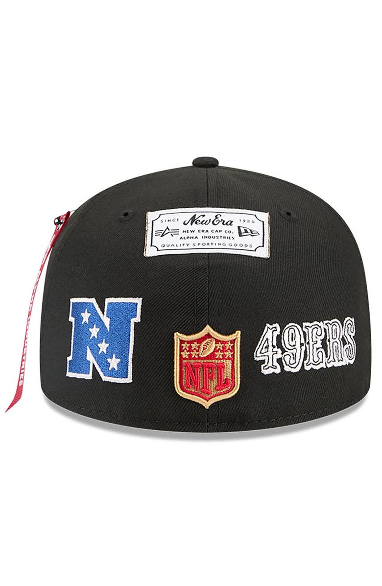 New Era x Alpha Industries Men's New Era x Alpha Industries Black San Francisco 49ers 59FIFTY Fitted Hat, Alternate, color, Black